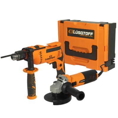 KIT AMOLADORA 115 MM. + TALADRO 13 MM. LÜSQTOFF