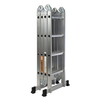 ESCALERA PLEGABLE DE ALUMINIO • 16 ESCALONES. LÜSQTOFF